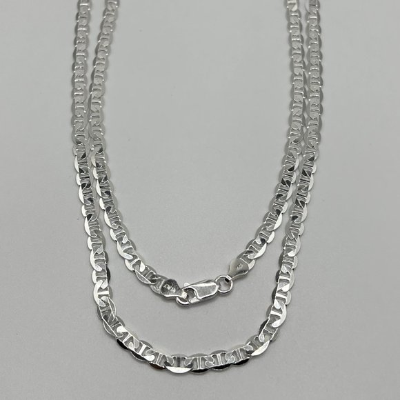 Mens Thick Gucci Mariner Chain - 24" HEAVY - 925 Italy - Silver/Gold Avail! - Picture 5 of 7